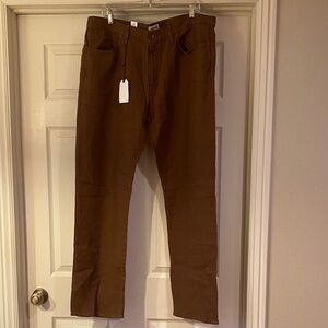 Todd Snyder Rich Brown 100% Linen Straight Fit Chinos Sz 36x32.  New